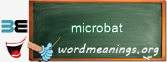 WordMeaning blackboard for microbat